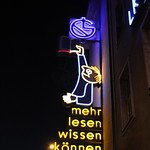 GDR Neon Sign: Learn More, Know More, Do More at the Former Leipzig Commission and Wholesale Bookstore