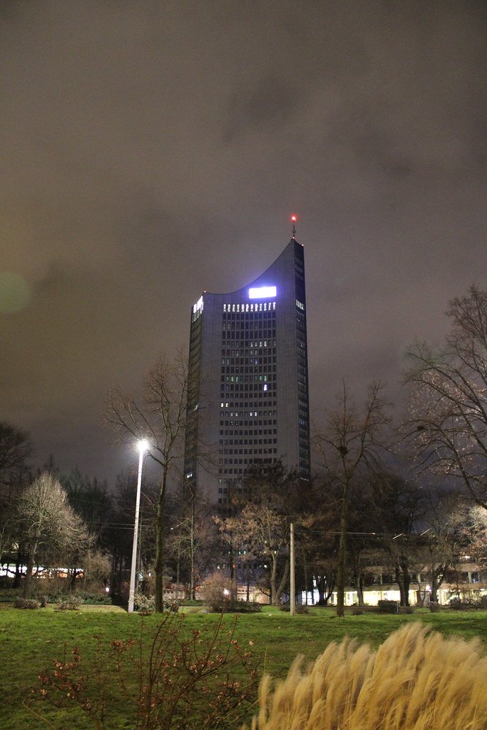 Leipzig City Tower at Night