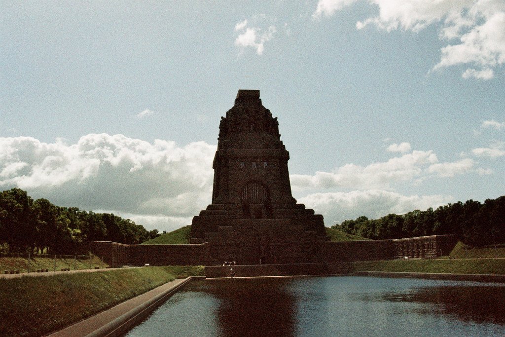 analog photography: Monument to the Battle of the Nations