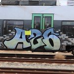 Graffiti A26 on a train